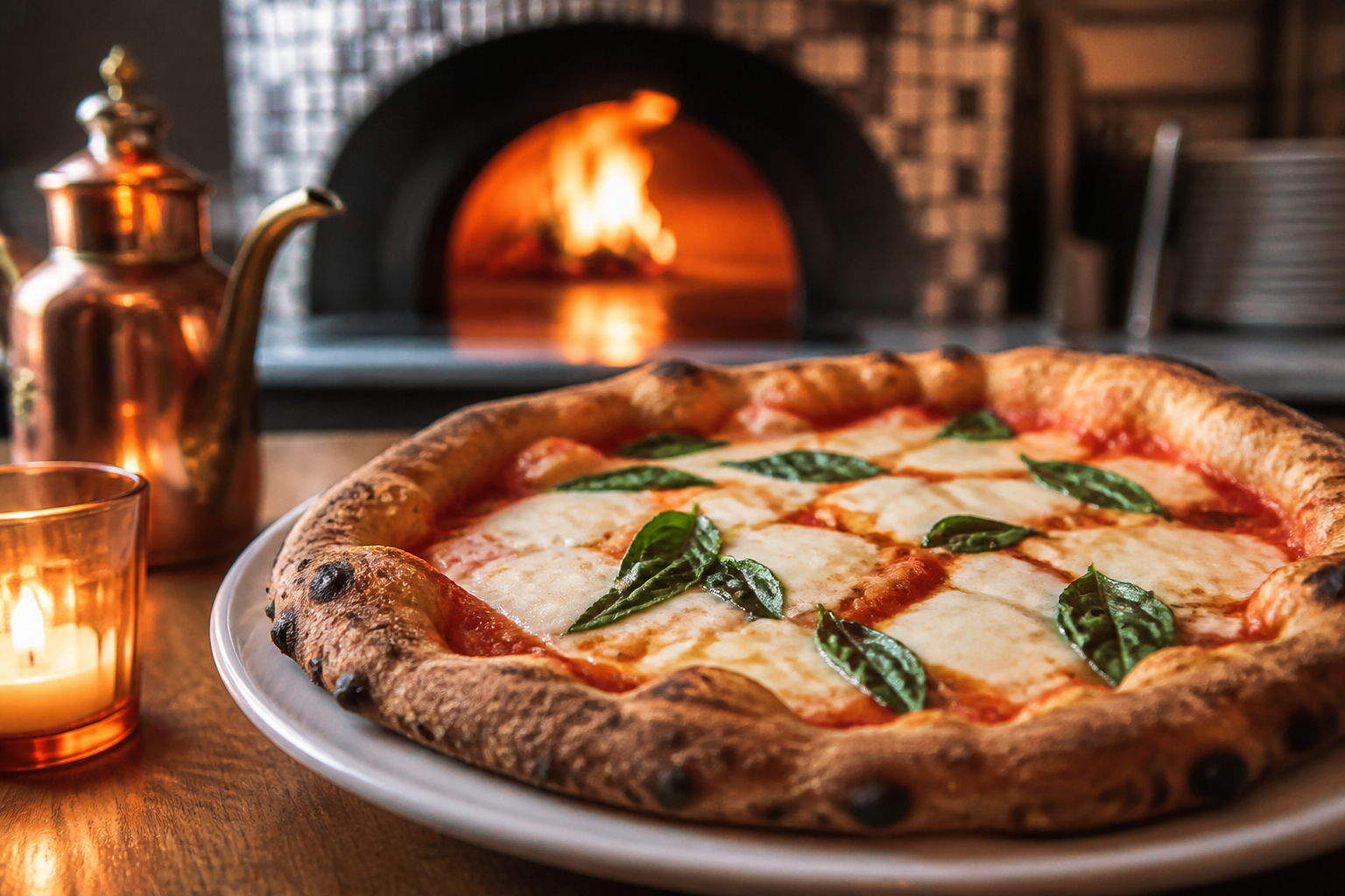 Wood-fired Italian pizza representing Trattoria Ciao in Cape Coral
